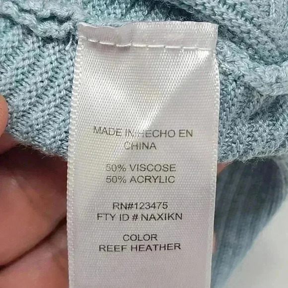 Adrienne Vittadini Baby Blue Cowl neck Pullover Sweater Women's M - Picture 6 of 8